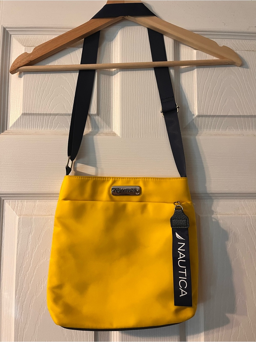 Nautica Yellow Crossbody with Navy Strap